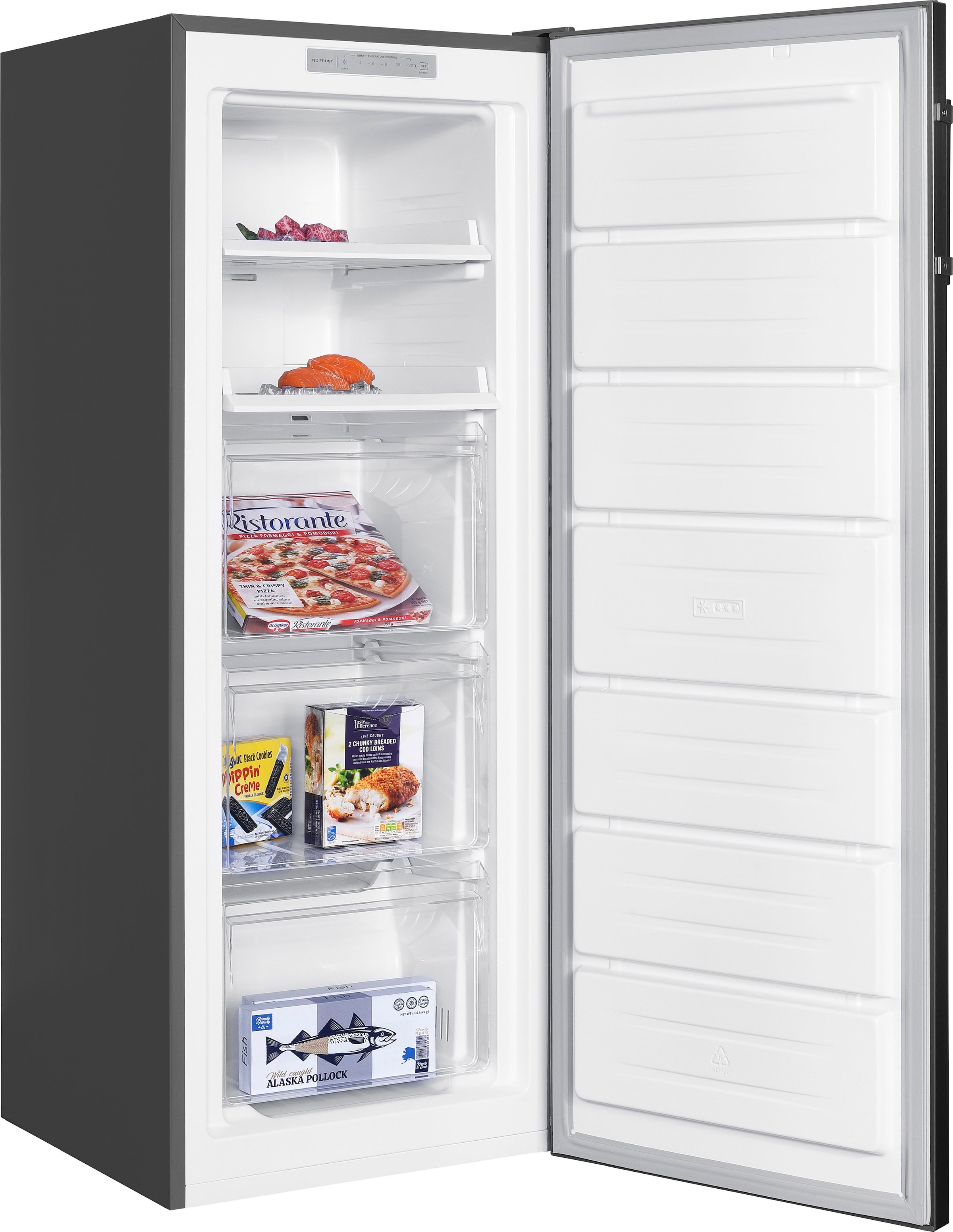 Hanseatic Gefrierschrank »HGS14354DNFI«, 143 cm hoch, 54 cm breit, NoFrost, Schnellgefrierfunktion, Türalarm