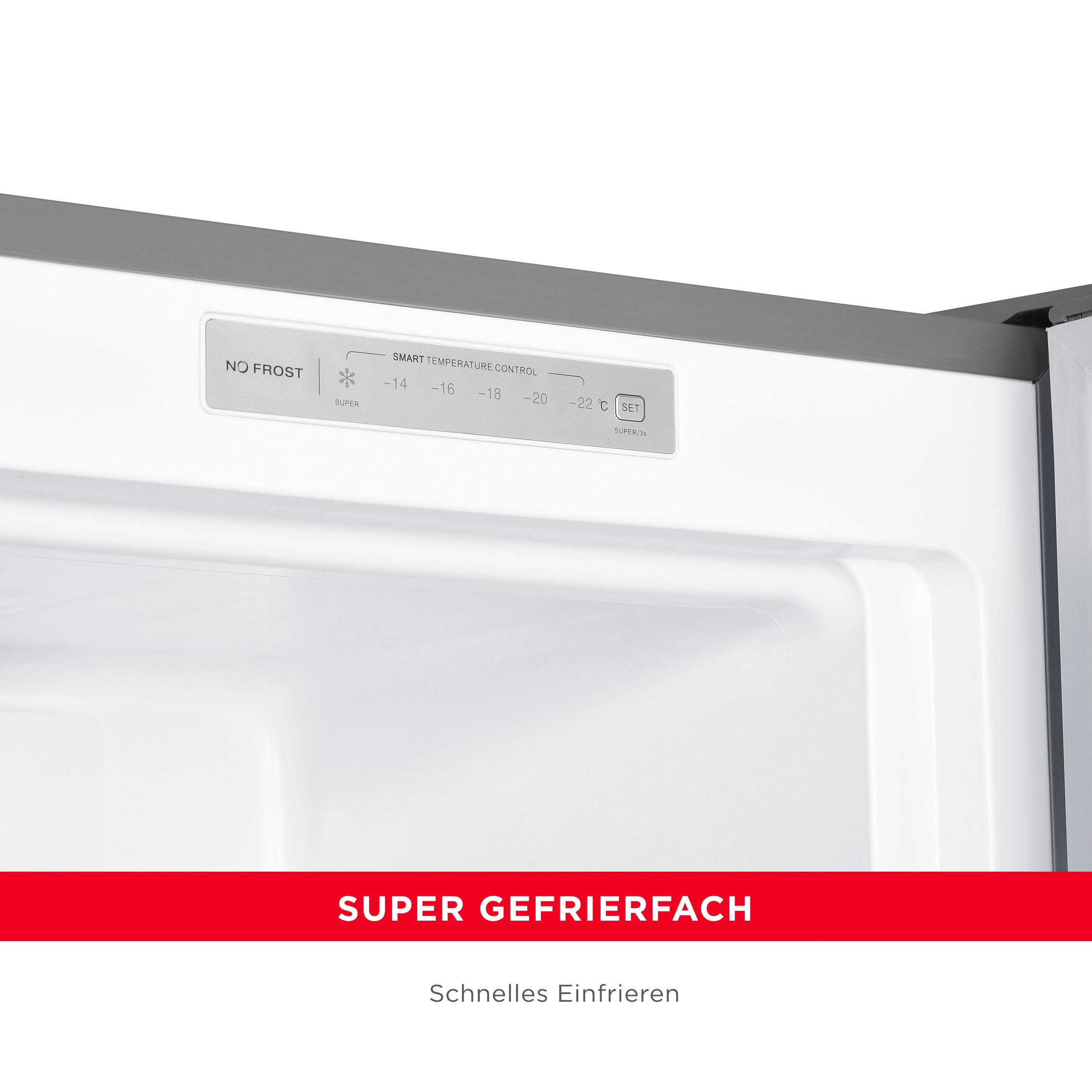 Hanseatic Gefrierschrank »HGS14354DNFI«, 143 cm hoch, 54 cm breit, NoFrost, Schnellgefrierfunktion, Türalarm