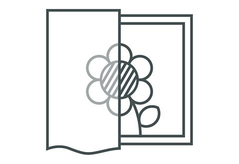 Home affaire Gardine »Ina«, (2 St.), transparent, 2-er Set, einseitig bedruckt, Voile